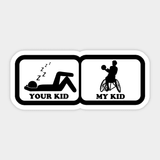 Wheelchair Basketball Kid Sticker